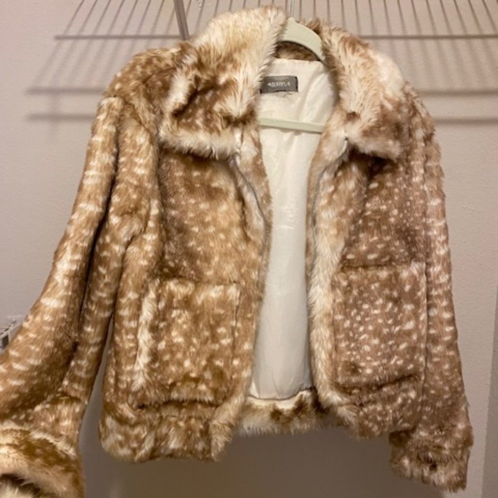 4Si3nna Faux Fur Bomber Jacket